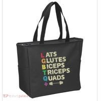 Lgbtq Lats Glutes Biceps Triceps Quads Weightlifting Tote Bag thumb 2