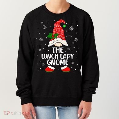 Lunch Lady Gnome Funny School Cafeteria Worker Christmas Women's Sweatshirt