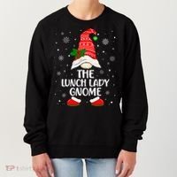 Lunch Lady Gnome Funny School Cafeteria Worker Christmas Women's Sweatshirt thumb 0