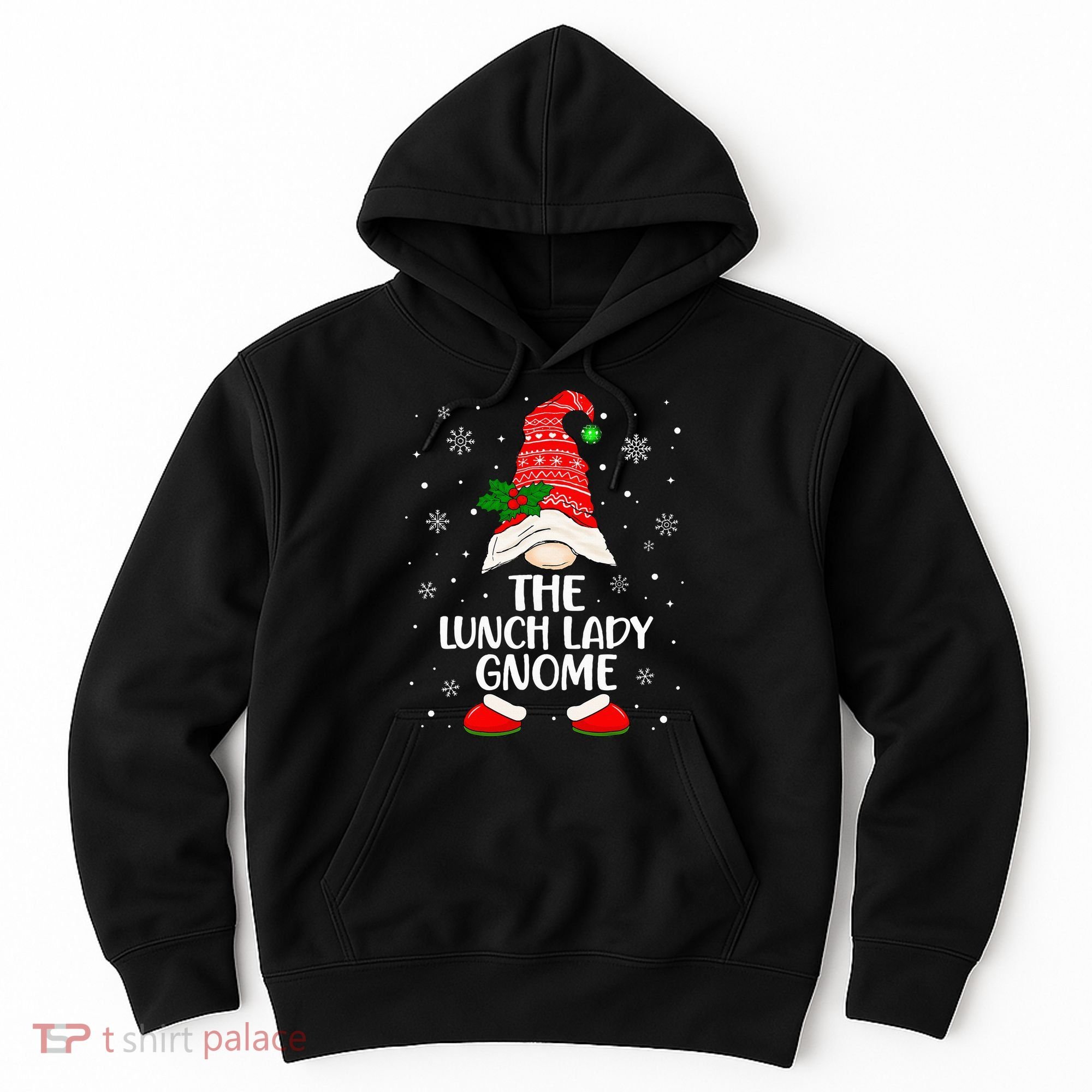 Lunch Lady Gnome Funny School Cafeteria Worker Christmas Hoodie