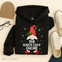 Lunch Lady Gnome Funny School Cafeteria Worker Christmas Hoodie thumb 4