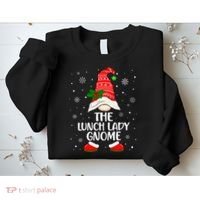Lunch Lady Gnome Funny School Cafeteria Worker Christmas Sweatshirt thumb 2