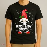 Lunch Lady Gnome Funny School Cafeteria Worker Christmas T-Shirt thumb 3