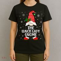 Lunch Lady Gnome Funny School Cafeteria Worker Christmas T-Shirt thumb 4