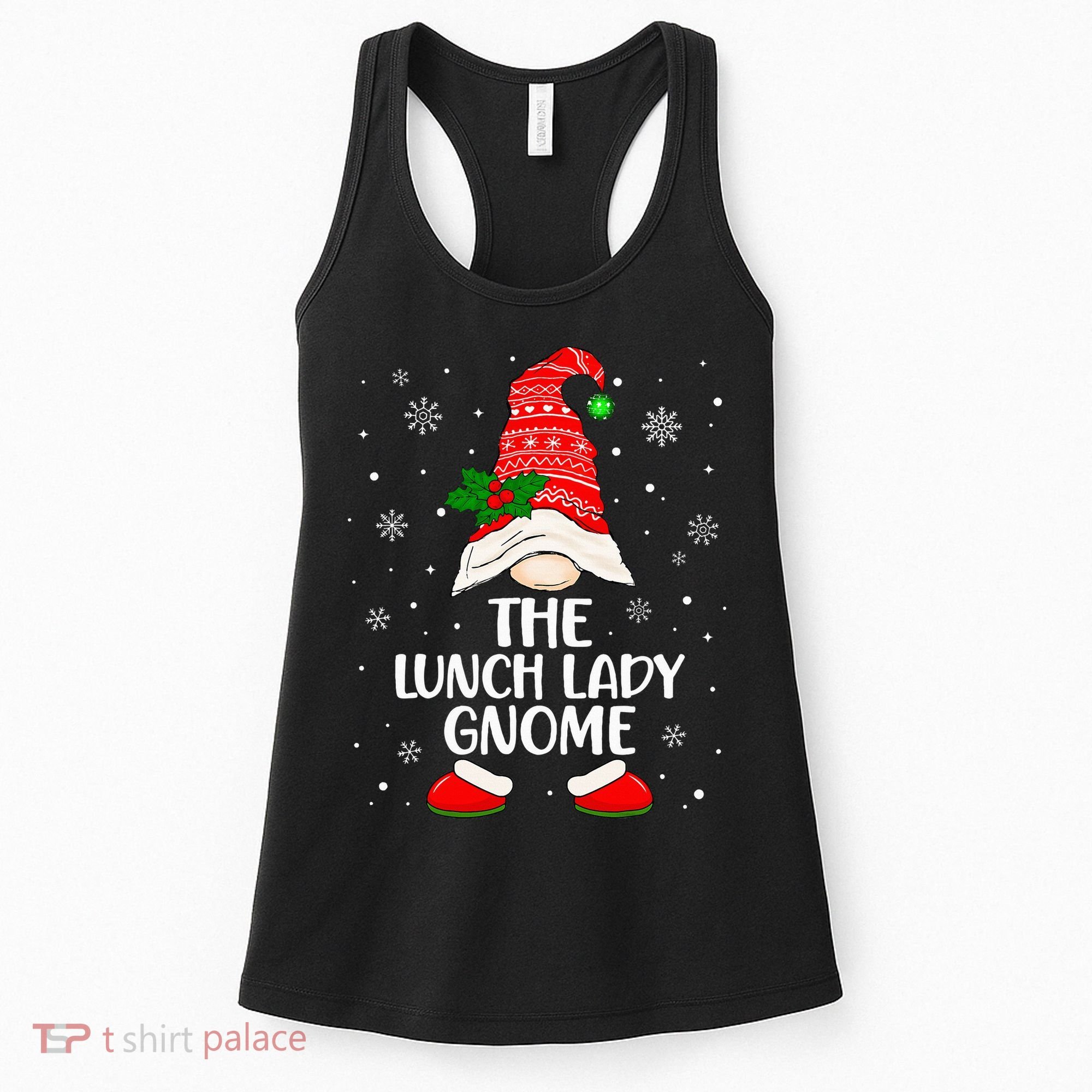 Lunch Lady Gnome Funny School Cafeteria Worker Christmas Women's Tank Top
