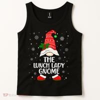 Lunch Lady Gnome Funny School Cafeteria Worker Christmas Tank Top thumb 2
