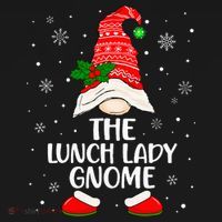 Lunch Lady Gnome Funny School Cafeteria Worker Christmas Kids Sweatshirt thumb 2
