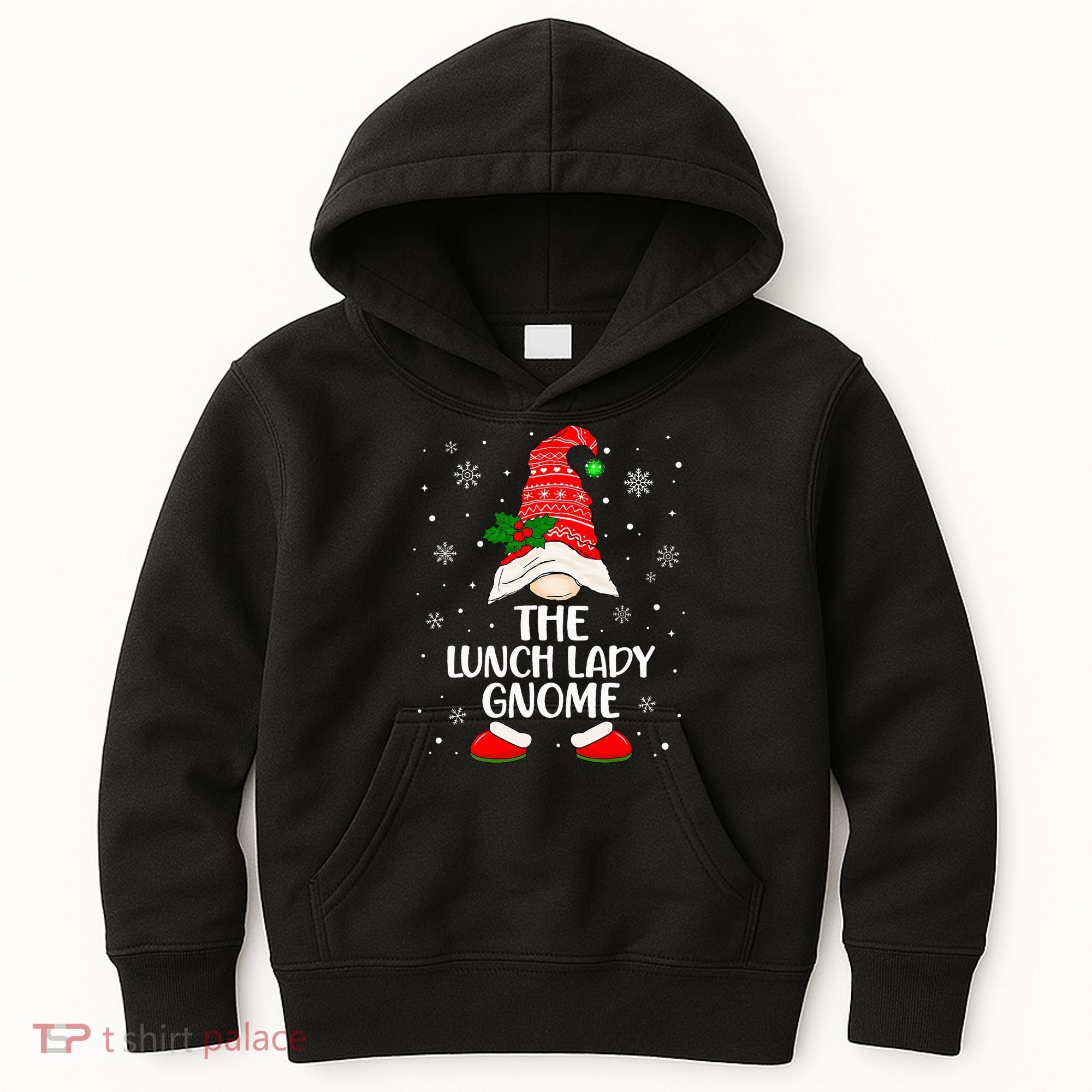 Lunch Lady Gnome Funny School Cafeteria Worker Christmas Kids Hoodie