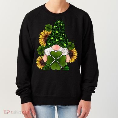 Leopard Love Gnomes Shamrock Irish Lucky St Patrick's Day Gift Women's Sweatshirt