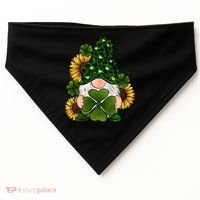 Leopard Love Gnomes Shamrock Irish Lucky St Patrick's Day Gift USA-Made Doggie Bandana thumb 0