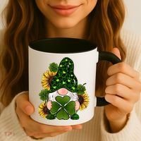 Leopard Love Gnomes Shamrock Irish Lucky St Patrick's Day Gift Coffee Mug thumb 3