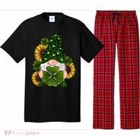 Leopard Love Gnomes Shamrock Irish Lucky St Patrick's Day Gift Pajama Set thumb 0