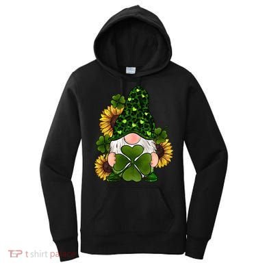Leopard Love Gnomes Shamrock Irish Lucky St Patrick's Day Gift Women's Hoodie