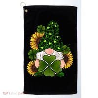 Leopard Love Gnomes Shamrock Irish Lucky St Patrick's Day Gift Golf Towel thumb 0