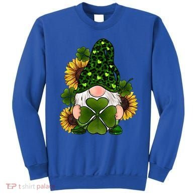 Leopard Love Gnomes Shamrock Irish Lucky St Patrick's Day Gift Sweatshirt