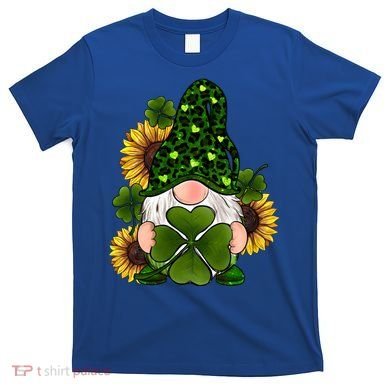 Leopard Love Gnomes Shamrock Irish Lucky St Patrick's Day Gift T-Shirt