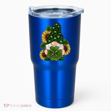Leopard Love Gnomes Shamrock Irish Lucky St Patrick's Day Gift Tumbler