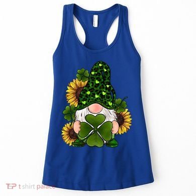 Leopard Love Gnomes Shamrock Irish Lucky St Patrick's Day Gift Women's Tank Top