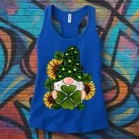 Leopard Love Gnomes Shamrock Irish Lucky St Patrick's Day Gift Women's Tank Top thumb 3