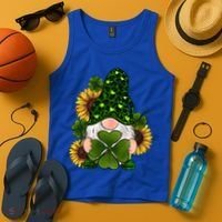 Leopard Love Gnomes Shamrock Irish Lucky St Patrick's Day Gift Tank Top thumb 4
