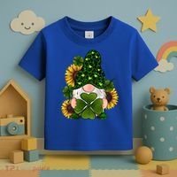 Leopard Love Gnomes Shamrock Irish Lucky St Patrick's Day Gift Toddler T-Shirt thumb 3