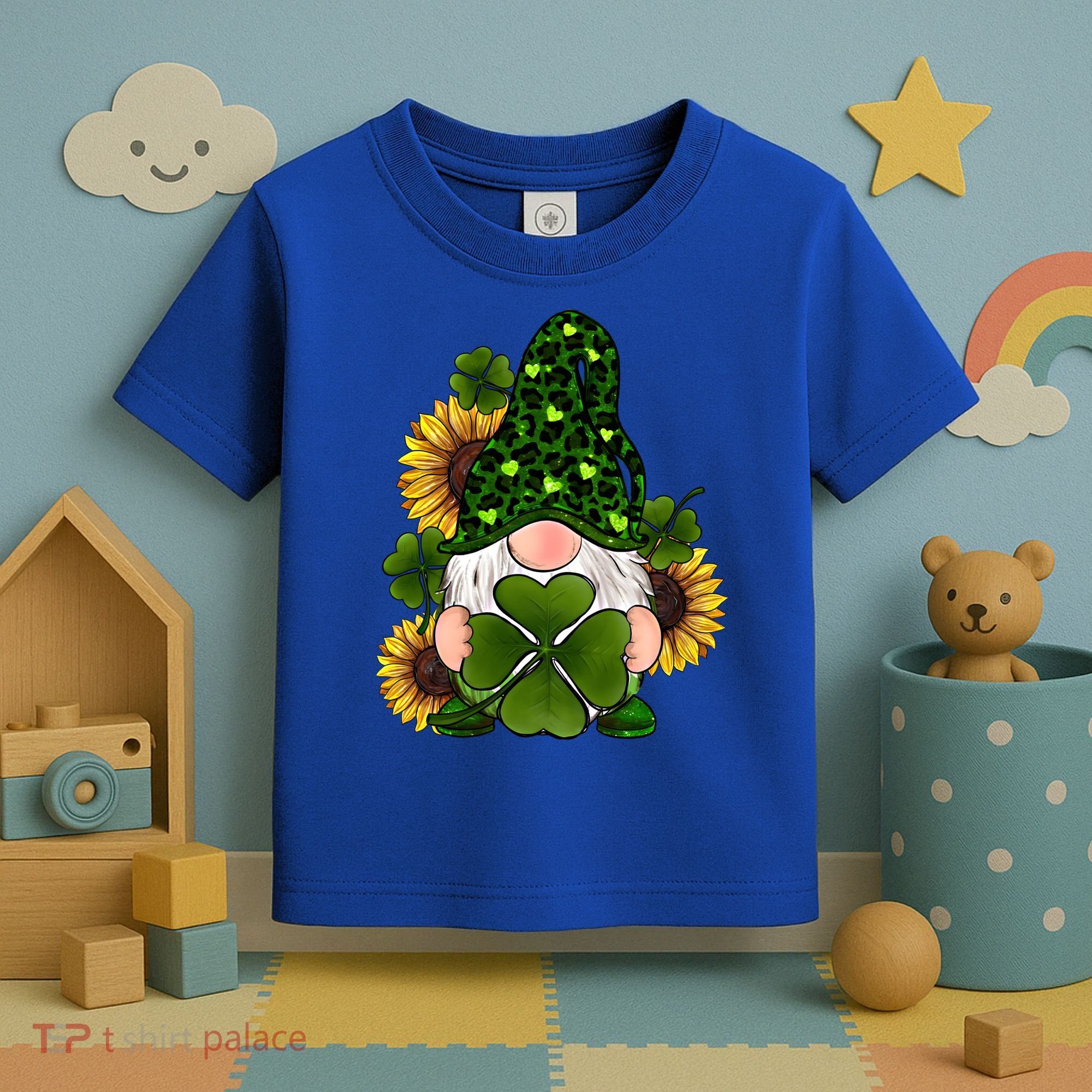 Leopard Love Gnomes Shamrock Irish Lucky St Patrick's Day Gift Toddler T-Shirt