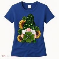 Leopard Love Gnomes Shamrock Irish Lucky St Patrick's Day Gift Women's T-Shirt thumb 0