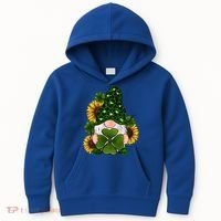 Leopard Love Gnomes Shamrock Irish Lucky St Patrick's Day Gift Kids Hoodie thumb 0