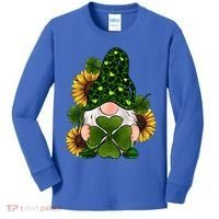 Leopard Love Gnomes Shamrock Irish Lucky St Patrick's Day Gift Kids Long Sleeve Shirt thumb 0