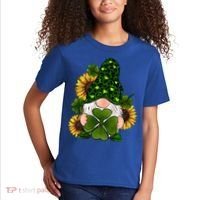Leopard Love Gnomes Shamrock Irish Lucky St Patrick's Day Gift Kids T-Shirt thumb 2