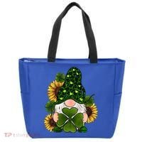 Leopard Love Gnomes Shamrock Irish Lucky St Patrick's Day Gift Tote Bag thumb 0