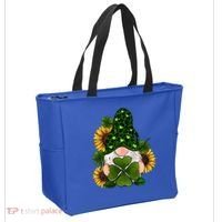 Leopard Love Gnomes Shamrock Irish Lucky St Patrick's Day Gift Tote Bag thumb 2