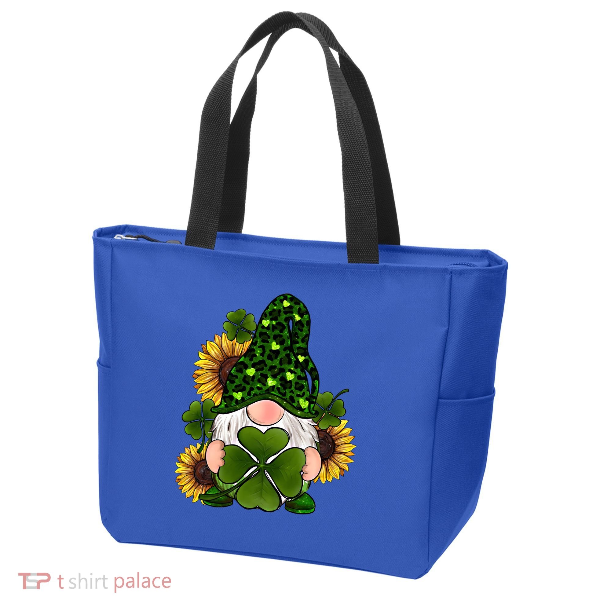 Leopard Love Gnomes Shamrock Irish Lucky St Patrick's Day Gift Tote Bag