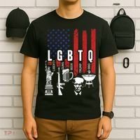 Lgbtq Liberty Guns Bible Trump Bbq Usa Flag Vintage Cool Gift T-Shirt thumb 6