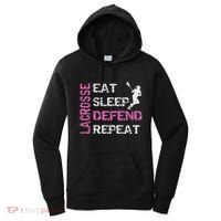 Lacrosse Lax Gear Gifts Eat Sleep Defend Women's Hoodie thumb 0
