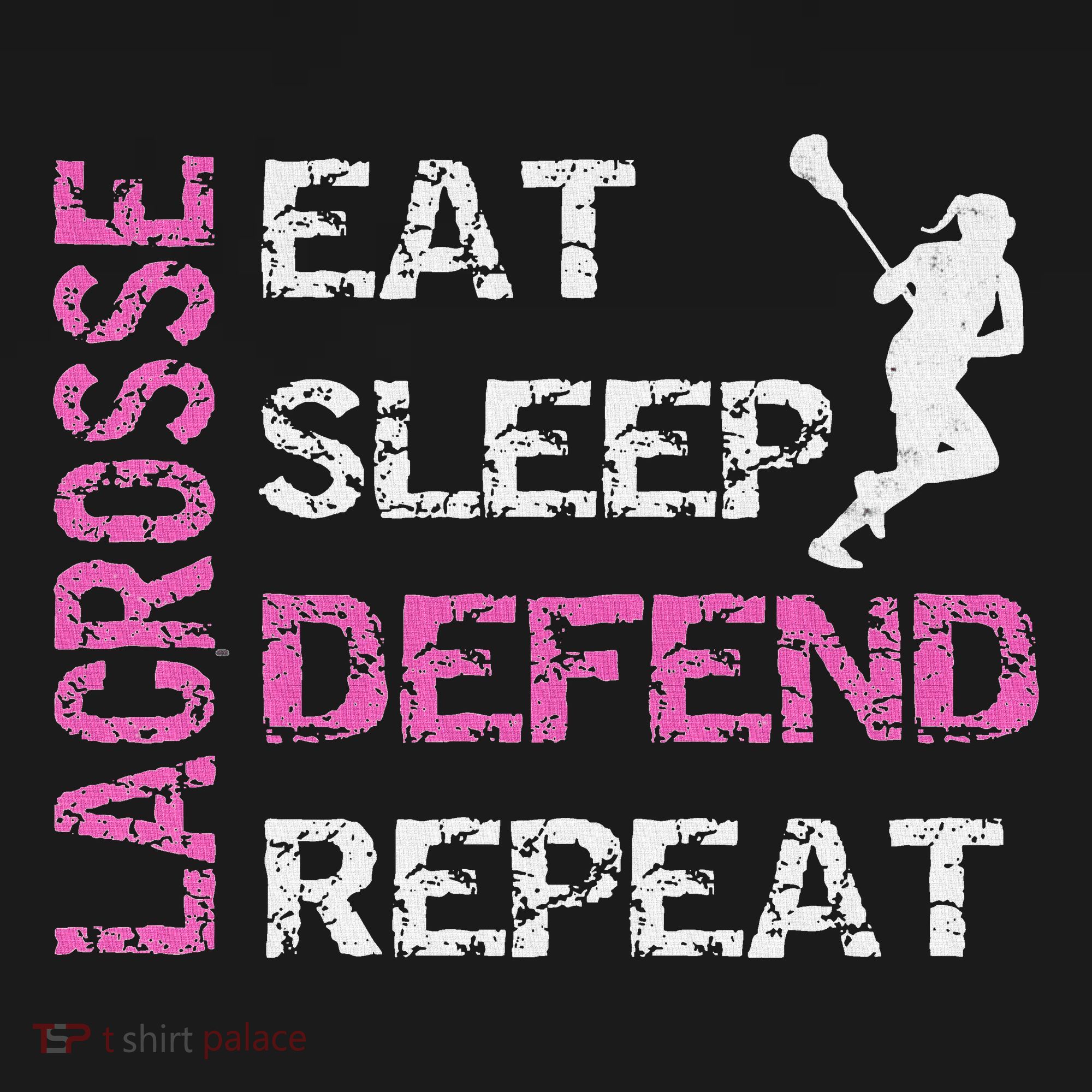 Lacrosse Lax Gear Gifts Eat Sleep Defend Mousepad