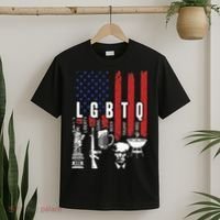 LGBTQ Liberty Guns Bible Trump BBQ USA Flag Vintage T-Shirt thumb 2