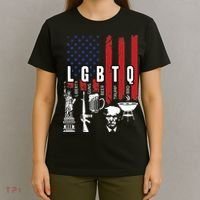 LGBTQ Liberty Guns Bible Trump BBQ USA Flag Vintage T-Shirt thumb 4