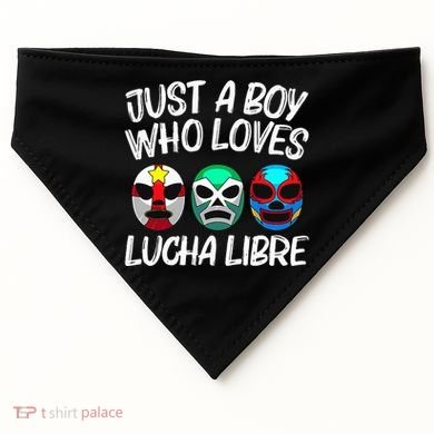 L.U.C.H.A L.I.B.R.E Gift Mexican Wrestling Mask USA-Made Doggie Bandana