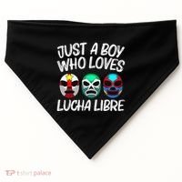 L.U.C.H.A L.I.B.R.E Gift Mexican Wrestling Mask USA-Made Doggie Bandana thumb 0