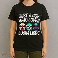 L.U.C.H.A L.I.B.R.E Gift Mexican Wrestling Mask T-Shirt thumb 4