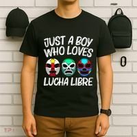L.U.C.H.A L.I.B.R.E Gift Mexican Wrestling Mask T-Shirt thumb 6