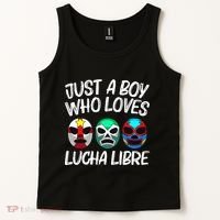 L.U.C.H.A L.I.B.R.E Gift Mexican Wrestling Mask Tank Top thumb 2