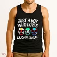 L.U.C.H.A L.I.B.R.E Gift Mexican Wrestling Mask Tank Top thumb 3