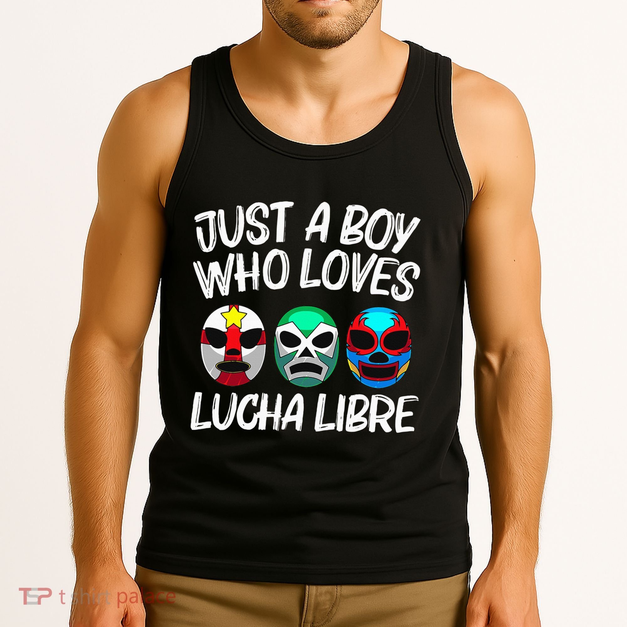 L.U.C.H.A L.I.B.R.E Gift Mexican Wrestling Mask Tank Top