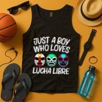 L.U.C.H.A L.I.B.R.E Gift Mexican Wrestling Mask Tank Top thumb 4