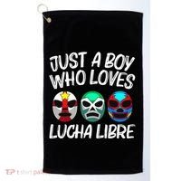 L.U.C.H.A L.I.B.R.E Gift Mexican Wrestling Mask Golf Towel thumb 0