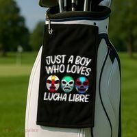 L.U.C.H.A L.I.B.R.E Gift Mexican Wrestling Mask Golf Towel thumb 2