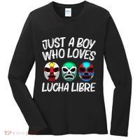 L.U.C.H.A L.I.B.R.E Gift Mexican Wrestling Mask Women's Long Sleeve Shirt thumb 0