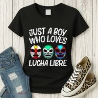 L.U.C.H.A L.I.B.R.E Gift Mexican Wrestling Mask Women's T-Shirt thumb 3
